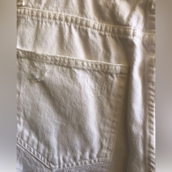 PRE-OWNED MUMU BLUE WOMEN'S WHITE DENIM SHORTS- SIZE 29 - Picture 6 of 7